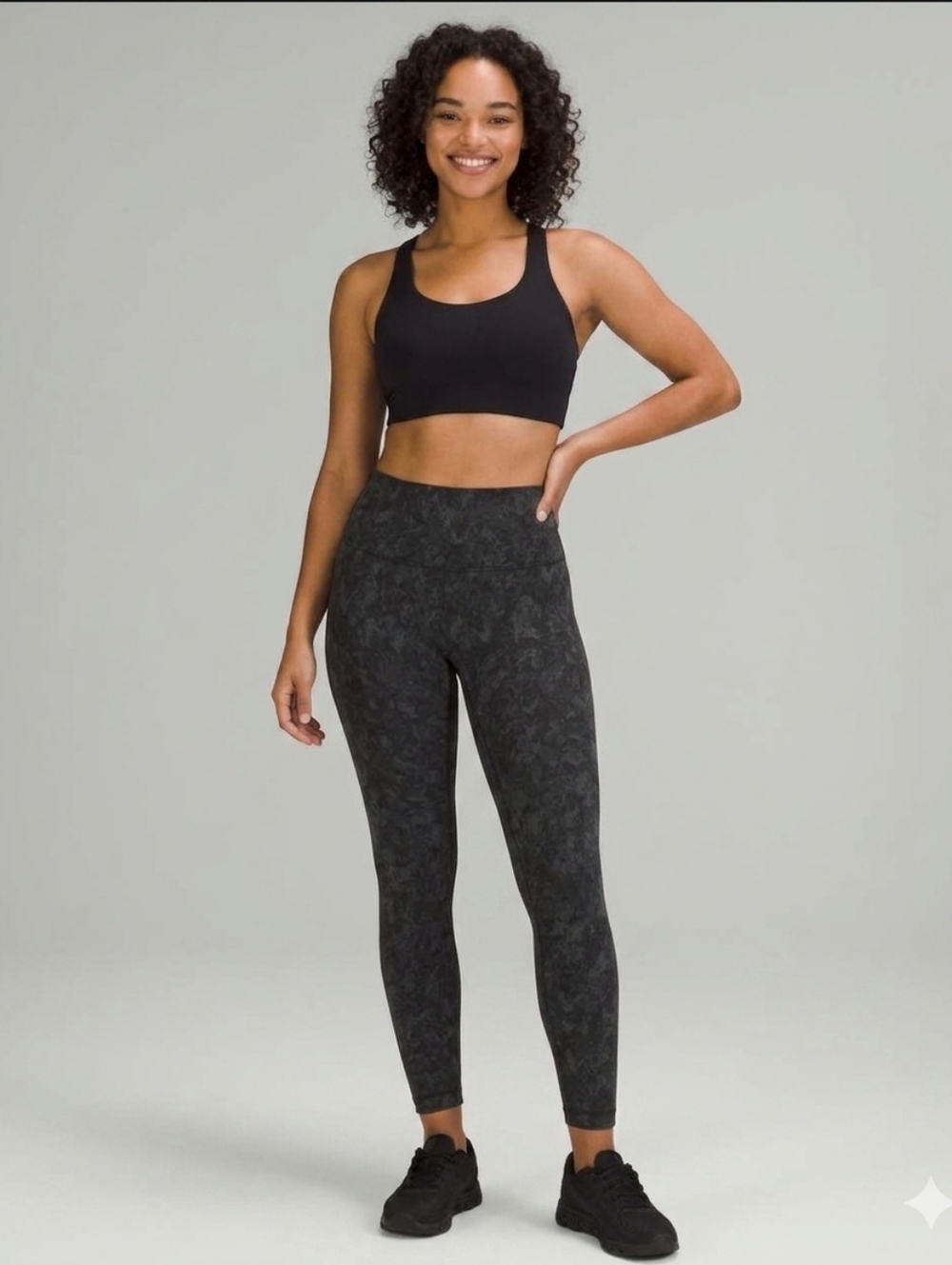Lululemon Wunder Train High-Rise Tight 25"Hideaway Camo Deep Coal Multi size 6